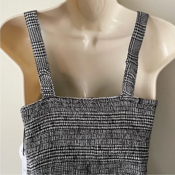 Japna Black White Gingham Two Piece Set Medium | Crop Top Mini Skirt NWT - Picture 7 of 16